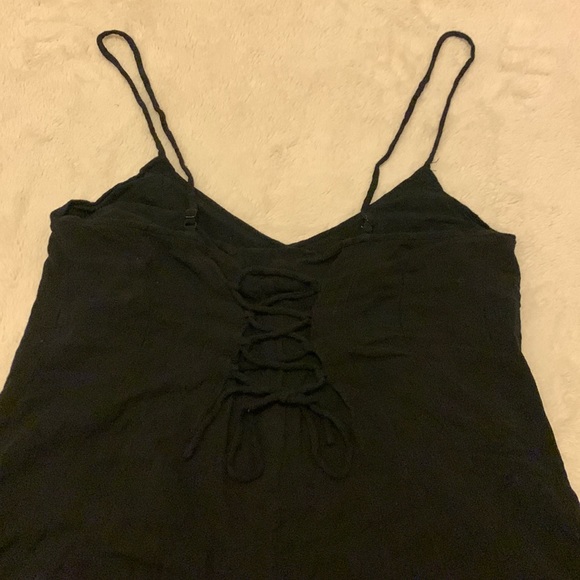 Ecoté Black Romper with Lace and Tie-Up Back Size S - Picture 3 of 5